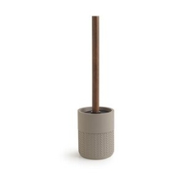 Gedy Thea Portascopino Grigio/Naturale Scuro In Resina E Bambu