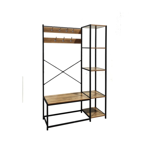 Mobile Appendiabiti Ingresso Industrial Metal Quercia 110x40x180 Cm