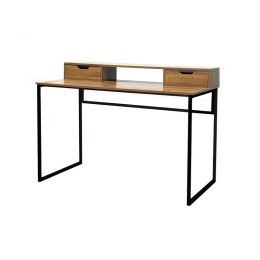 Scrivania Industrial Metal Quercia 120x60x95 Cm 2 Cassetti