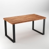 Gambe da tavolo Square rettangolari 72x80 cm in acciaio verniciato nero