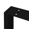 Gambe da tavolo Square rettangolari 72x80 cm in acciaio verniciato nero