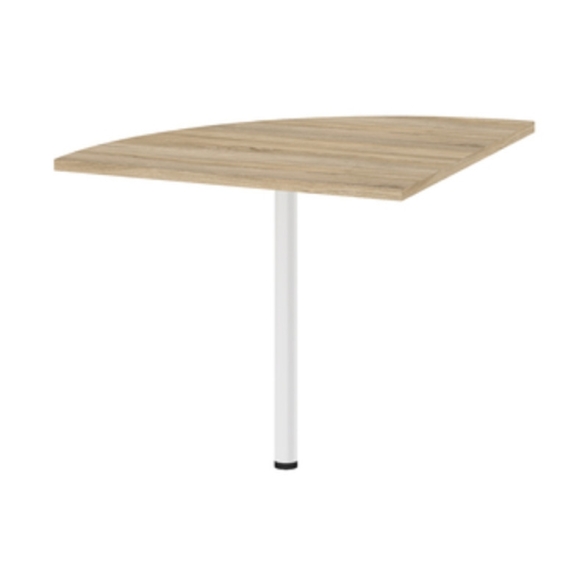 Kit Angolo Per Scrivania Prima 80x80x74h Cm Bianco/Quercia