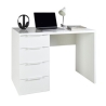 Scrivania 4 Cassetti 110x60x75h Espresso Bianco Laccato