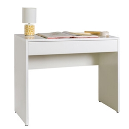 Scrivania Con Cassetto 100x40x81h Espresso Bianco Laccato