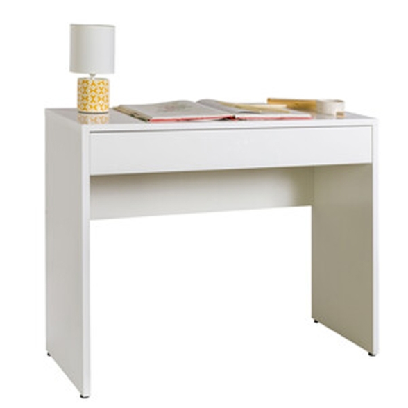 Scrivania Con Cassetto 100x40x81h Espresso Bianco Laccato
