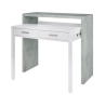 Scrivania Consolle Estraibile 98x36x87 Cm Bianco Cemento