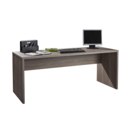Scrivania Disegno 178x69x75 Cm Effetto Legno Rovere Tartufo