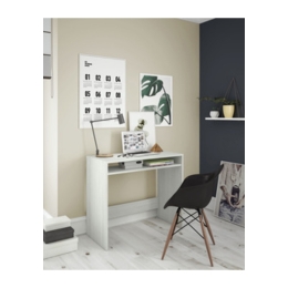 Scrivania Porta PC 79x43x78h Con Vano A Giorno Star Bianco Alpes