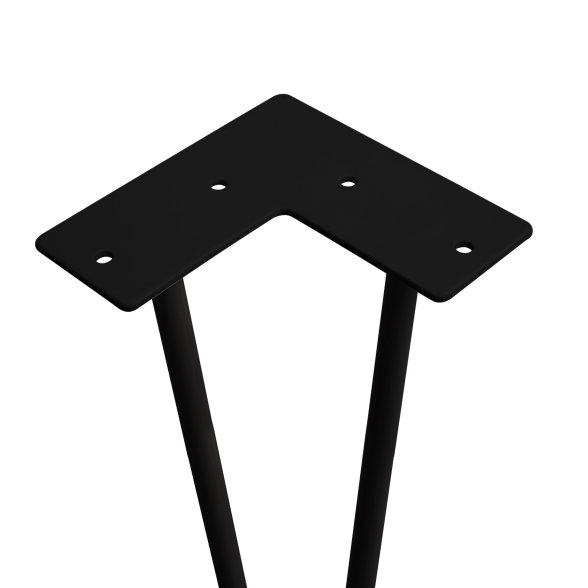 Gambe da tavolo 40 cm Hairpin a 2 aste  in acciaio verniciato nero