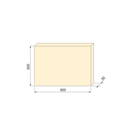 Piano d'appoggio finitura rovere per tavolo 90x50 cm in legno
