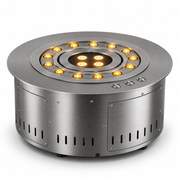 Camino elettrico a Vapore Acqueo 3D da incasso d.35 ROUND3D350