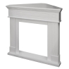 Cornice per camino ad angolo in legno L110xP63xH102 Ford Bianco