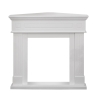 Cornice per camino ad angolo in legno L110xP63xH102 Ford Bianco
