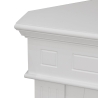 Cornice per camino ad angolo in legno L110xP63xH102 Ford Bianco
