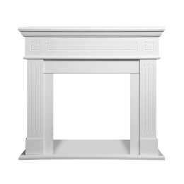 Cornice per camino rivestimento in legno 110x36xH100 Cambridge Bianco