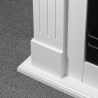 Cornice per camino rivestimento in legno 110x36xH100 Cambridge Bianco