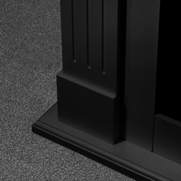 Cornice per camino rivestimento in legno L110xP36xH100 Cambridge Nero