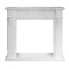 Cornice per camino rivestimento in legno L121xP38xH108 Truman Bianco