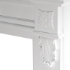 Cornice per camino rivestimento in legno L121xP38xH108 Truman Bianco