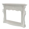 Cornice per camino rivestimento in legno L123xP39xH100 Parigi Bianco 