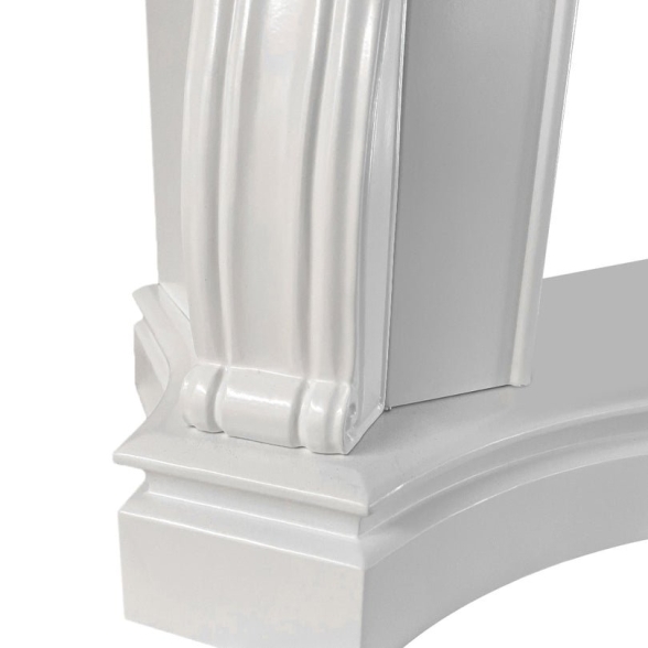 Cornice per camino rivestimento in legno L123xP39xH100 Parigi Bianco 