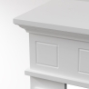 Cornice per camino rivestimento in legno 89,5x90,5x28 Jefferson Bianco