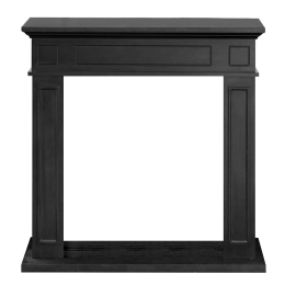 Cornice per camino rivestimento in legno 89,5x90,5xP28 Jefferson Nero