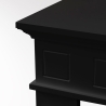 Cornice per camino rivestimento in legno 89,5x90,5xP28 Jefferson Nero