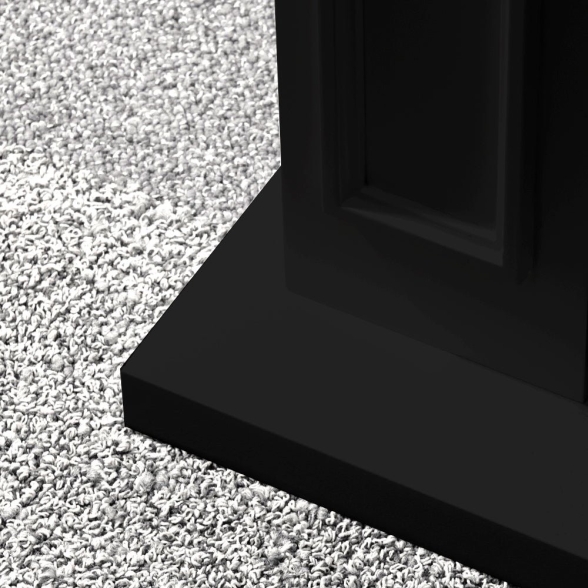 Cornice per camino rivestimento in legno 89,5x90,5xP28 Jefferson Nero