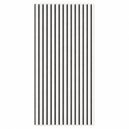 Pannello acustico fonoassorbente in HDF a doghe Set 4 pz 120x60 Bianco