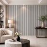 Pannello acustico fonoassorbente in HDF a doghe Set 4 pz 120x60 Bianco