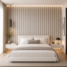 Pannello acustico fonoassorbente in HDF a doghe Set 4 pz 120x60 Bianco