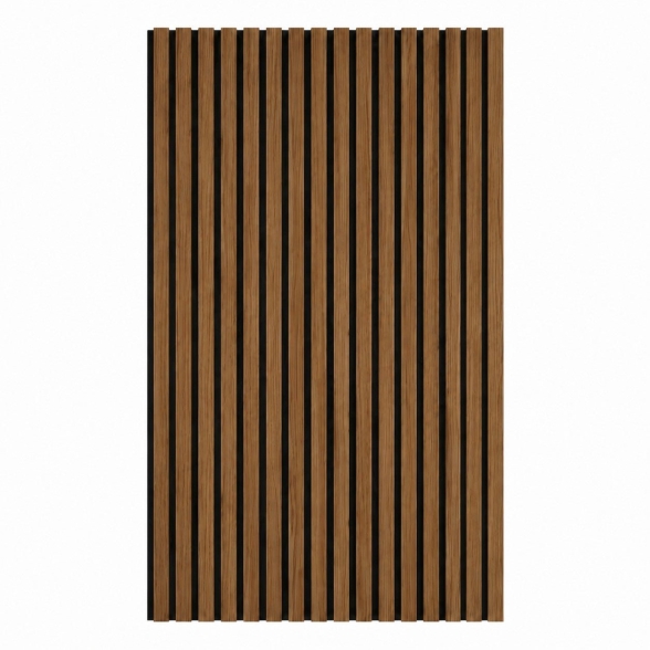 Pannello acustico fonoassorbente in HDF a doghe Set 4 pz 120x60 Noce