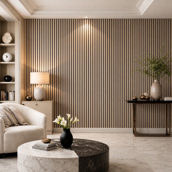 Pannello acustico fonoassorbente in HDF Set 4 pz 120x60 Rovere