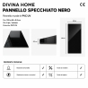 Pannello specchiato Nero fume' Set 6 pz 120x60 in PVC UV Ultra Slim