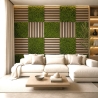 Pannello fonoassorbente Set 2 pz 60x60 cm effetto muschio sintetico