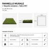 Pannello fonoassorbente Set 2 pz 60x60 cm effetto muschio sintetico