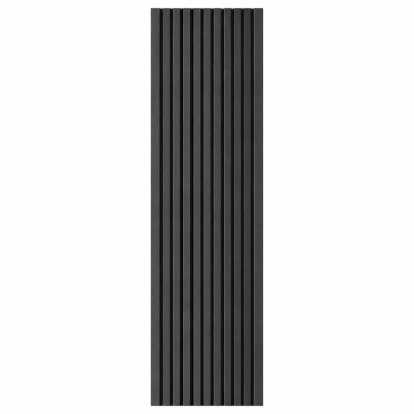 Pannello decorativo PVC listelli effetto doghe Set 10 pz 120x30 Nero