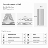 Pannello decorativo PVC listelli effetto doghe Set 10 pz 120x30 Nero