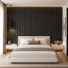 Pannello decorativo PVC listelli effetto doghe Set 10 pz 120x30 Nero