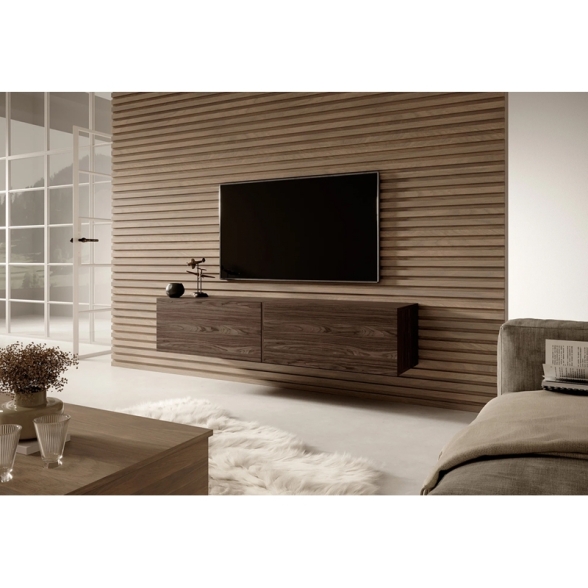 Mobile TV Sospeso 140 Cm 2 Ante Noce Scuro Echo