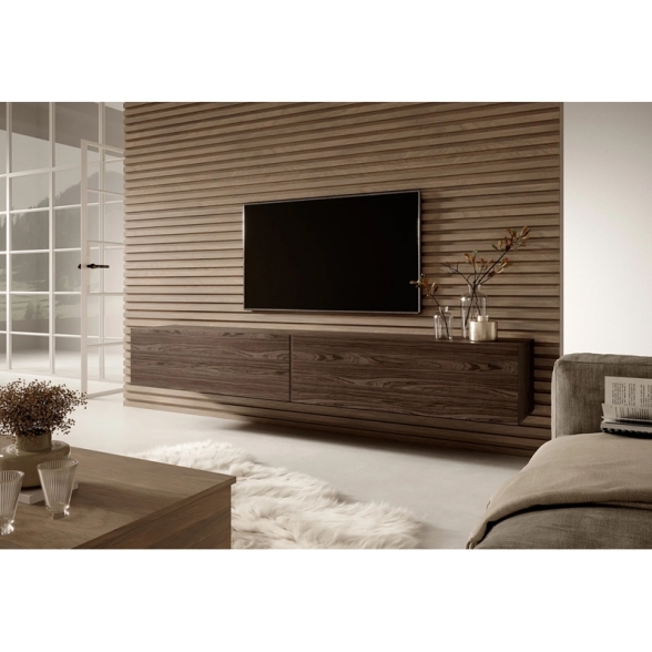 Mobile TV Sospeso 200 Cm 2 Ante Noce Scuro Echo