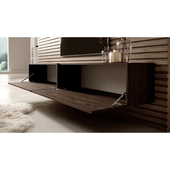 Mobile TV Sospeso 200 Cm 2 Ante Noce Scuro Echo