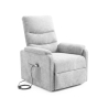 Poltrona Recliner Elettrica 75x88x98h 3 Posizioni Riscaldante Clara Velluto Grigio Chiaro