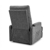 Poltrona Recliner Elettrica 75x88x98h 3 Posizioni Riscaldante Clara Velluto Grigio Chiaro