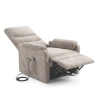 Poltrona Recliner Elettrica 75x88x98h 3 Posizioni Riscaldante Clara Velluto Tortora