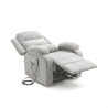 Poltrona Recliner Elettrica 92x95x100h 3 Posizioni Margot Velluto Grigio Chiaro