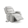 Poltrona Recliner Elettrica 92x95x100h 3 Posizioni Margot Velluto Grigio Chiaro