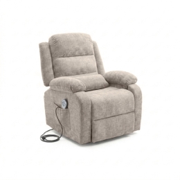 Poltrona Recliner Elettrica 92x95x100h 3 Posizioni Margot Velluto Tortora