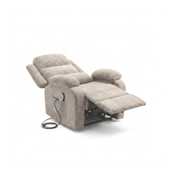 Poltrona Recliner Elettrica 92x95x100h 3 Posizioni Margot Velluto Tortora